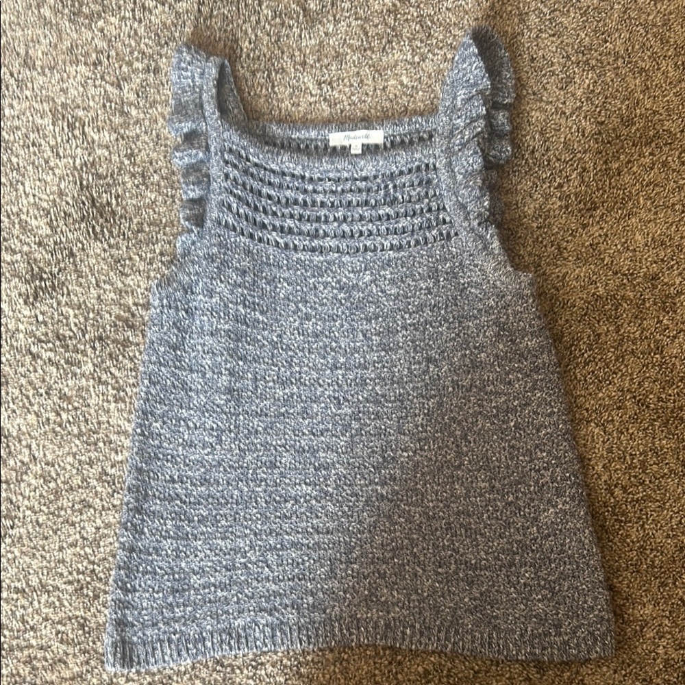 Madewell Gray Knit Sleeveless Top